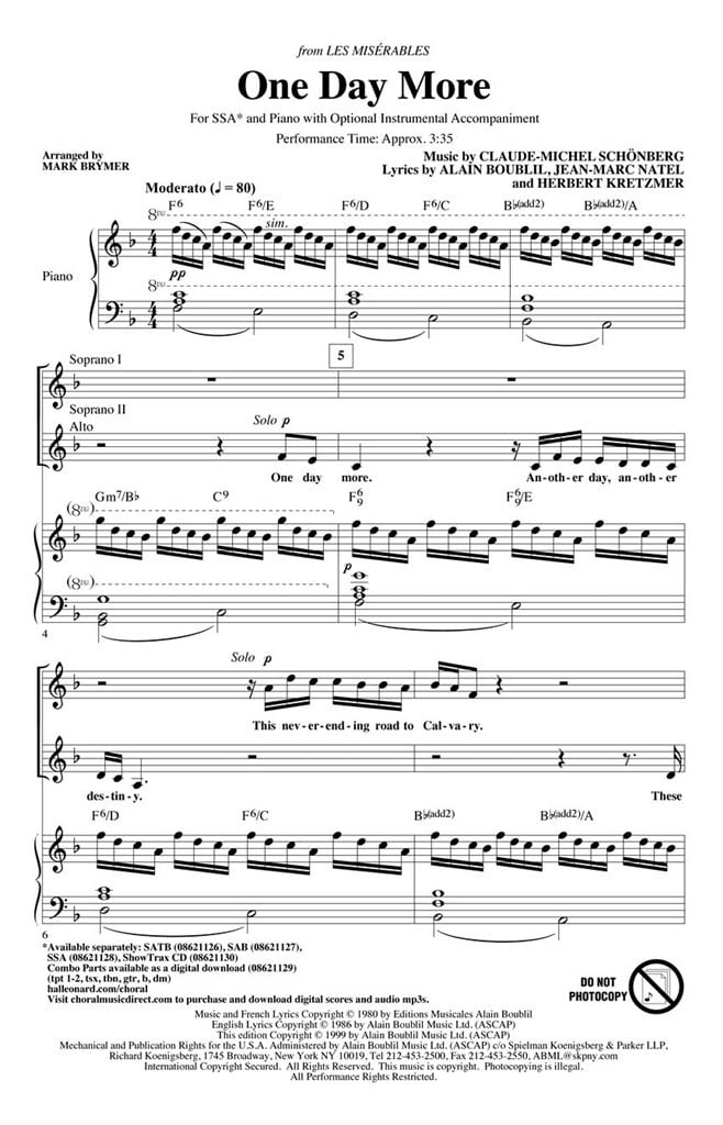One day more (Les Misérables)